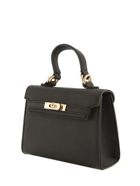 ShopEvelynne Top-Handle Satchel with Gold Hardware
